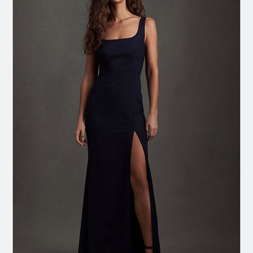 BHLDN Catarina crepe MAXI dress. Color- midnight